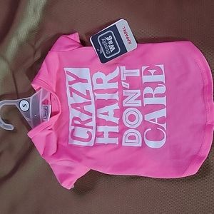 SIMPLY WAG APPAREL   HOT PINK AND WHITE SZ S